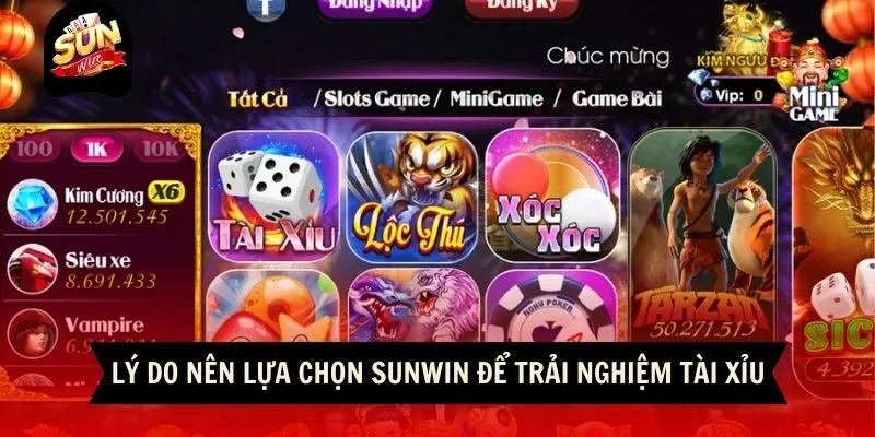 App Tài Xỉu Online Uy Tín - Trải Nghiệm An Toàn, Chất Lượng 3 Sunwin Lý do nên lựa chọn Sunwin để trải nghiệm tài xỉu