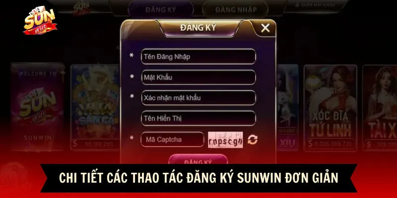 Ba bước đăng ký tài khoản Sunwin dễ dàng