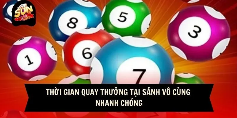 Thời gian quay thưởng tại sảnh vô cùng nhanh chóng